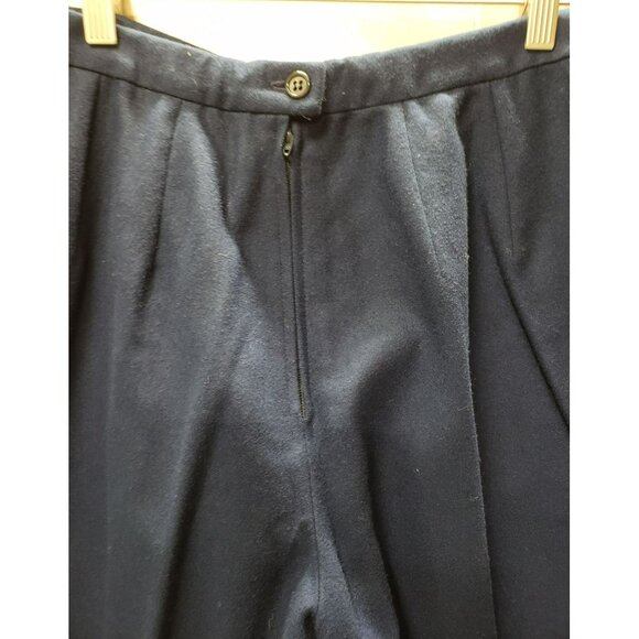 Vintage Pendleton Wool High-Waisted Navy Trousers, Back zip, 29" W, Size 16 - Picture 5 of 9